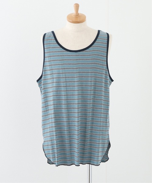 MILLER(ミラー)の「【MILLER/ミラー】*relume Round Hem 別注タンクトップ(タンクトップ・メンズ・ホワイト/ブラック/ブルー/グリーン/ナチュラル・MEDIUM/LARGE)」の9枚目の写真