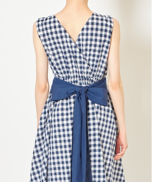 美品✦マークアンドロナ✦キンガムチェックワンピース＆サンバイザーセットアップ 美品✦マークアンドロナ✦キンガムチェックワンピース＆サン