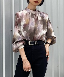 PAGEBOY | マーブルアートハイネックブラウス(シャツ/ブラウス)