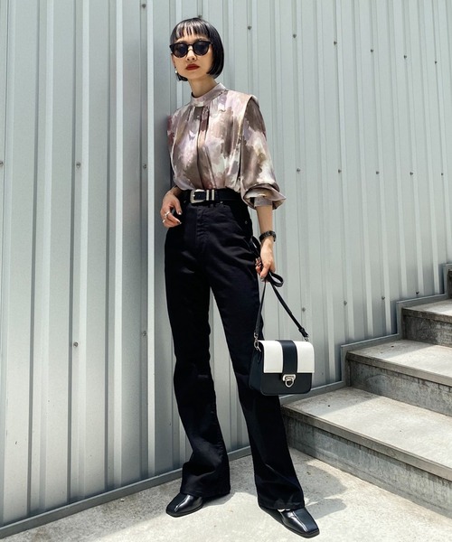 PAGEBOY（ページボーイ）の「マーブルアートハイネックブラウス（シャツ/ブラウス・レディース・ブラック系その他/ブラウン系その他・FREE）」の10枚目の写真