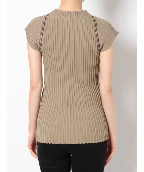 LAGUNAMOON（ラグナムーン）の「ハンドステッチノースリーブニットプルオーバー（ニット/セーター・レディース・ブラック/ボルドー/ベージュ・FREE）」の15枚目の写真