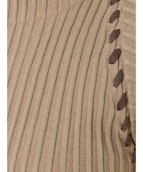 LAGUNAMOON（ラグナムーン）の「ハンドステッチノースリーブニットプルオーバー（ニット/セーター・レディース・ブラック/ボルドー/ベージュ・FREE）」の8枚目の写真