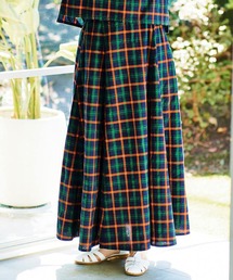 サニークラウズ　マドラス風味のチェックスカート〈レディース〉