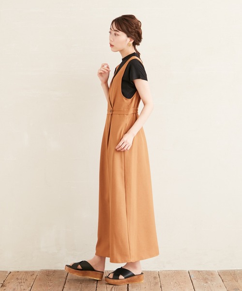 AIMER（エメ）の「カシュクールフレアジャンパースカート（ジャンパースカート・レディース・レンガ/サックスブルー・MEDIUM）」の7枚目の写真