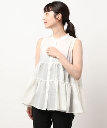 MATCH&more | シアーティアードノースリーブブラウス(シャツ/ブラウス)