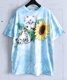 THE MOUNTAIN | 【ヴィンテージ古着】00's THE MOUNTAIN "CAT" タイダイTシャツ USA製(Tシャツ/カットソー)
