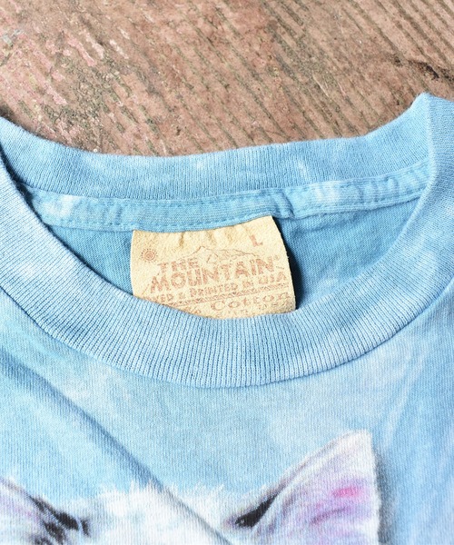 THE MOUNTAIN(ザマウンテン)の「【ヴィンテージ古着】00's THE MOUNTAIN "CAT" タイダイTシャツ USA製(Tシャツ/カットソー・メンズ・ブルー・LARGE)」の7枚目の写真