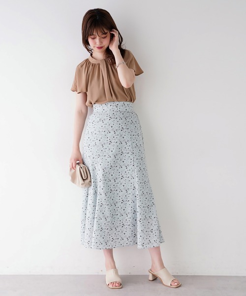 natural couture（ナチュラルクチュール）の「【WEB限定】センタータックフレアスリーブギャザーブラウス（シャツ/ブラウス・レディース・ベージュ/オフホワイト/グリーン/その他1/その他2・FREE）」の6枚目の写真