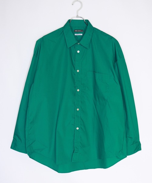 WESTSEA(ウエストシー)の「日本製 無地/ストライプ 長袖ビッグシャツ(シャツ/ブラウス・メンズ・ダークグリーン/ネイビー/ホワイト/ブルー/ブラック/グリーン/ブルー系その他/グリーン系その他/チャコール・L/M)」の6枚目の写真