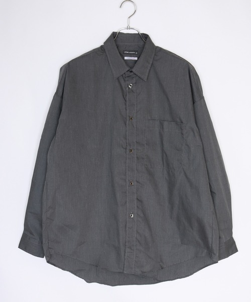 WESTSEA(ウエストシー)の「日本製 無地/ストライプ 長袖ビッグシャツ(シャツ/ブラウス・メンズ・ダークグリーン/ネイビー/ホワイト/ブルー/ブラック/グリーン/ブルー系その他/グリーン系その他/チャコール・L/M)」の3枚目の写真