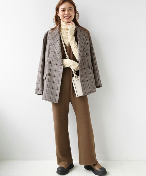 JOURNAL STANDARD relume(ジャーナルスタンダード レリューム)の「リブニットサロペット◆(サロペット/オーバーオール・レディース・ブラック/ブラウン・FREE)」の1枚目の写真