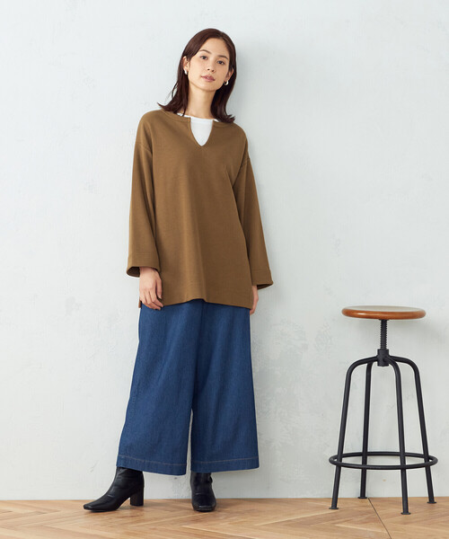 COMME CA ISM(コムサイズム)の「<セットアイテム> チュニックカットソー×Tシャツ(Tシャツ/カットソー・レディース・ブラック/キャメル・MEDIUM/LARGE)」の20枚目の写真