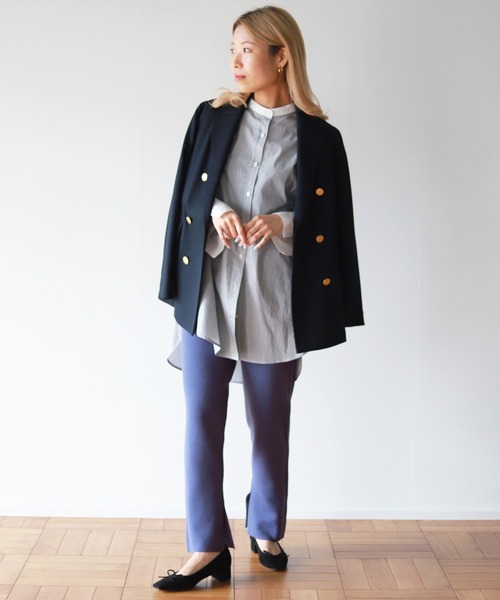 SLOBE IENA（スローブイエナ）の「ウォッシャブルミラノリブニットパンツ【手洗い可能】◆（その他パンツ・レディース・ブラック/ブラウン/ネイビー系・36/38/40）」の18枚目の写真