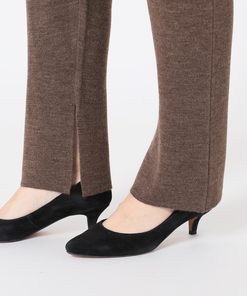 SLOBE IENA（スローブイエナ）の「ウォッシャブルミラノリブニットパンツ【手洗い可能】◆（その他パンツ・レディース・ブラック/ブラウン/ネイビー系・36/38/40）」の5枚目の写真