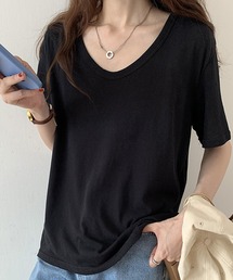 無地クルーネックTシャツ