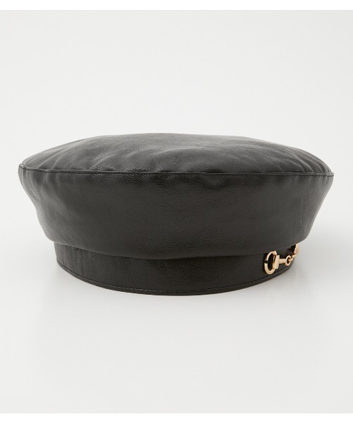 AZUL by moussy（アズールバイマウジー）の「BIT BERET/ビットベレー（ハンチング/ベレー帽・レディース・ダークベージュ/ブラック・FREE）」の5枚目の写真