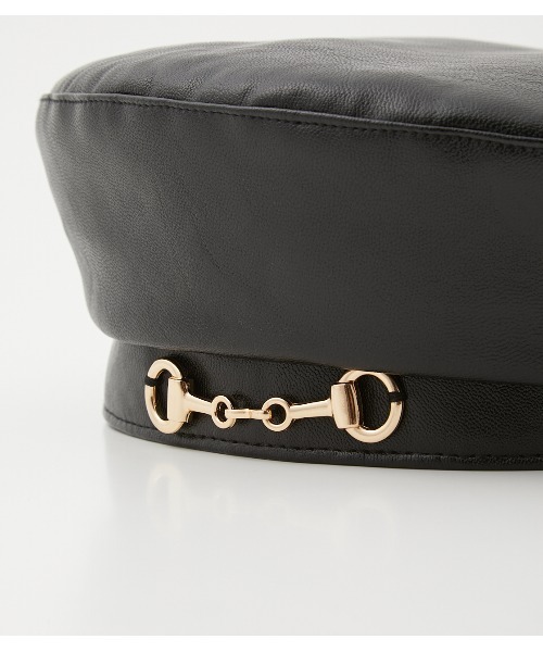 AZUL by moussy（アズールバイマウジー）の「BIT BERET/ビットベレー（ハンチング/ベレー帽・レディース・ダークベージュ/ブラック・FREE）」の8枚目の写真