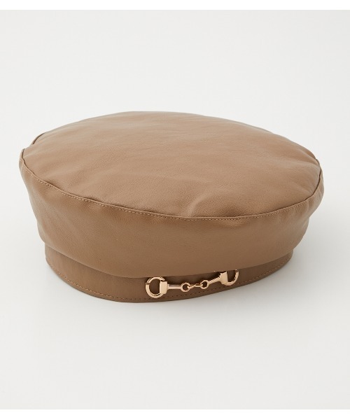 AZUL by moussy（アズールバイマウジー）の「BIT BERET/ビットベレー（ハンチング/ベレー帽・レディース・ダークベージュ/ブラック・FREE）」の10枚目の写真