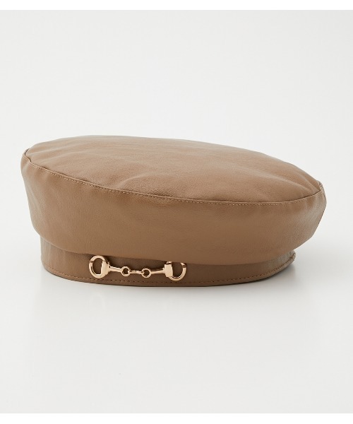 AZUL by moussy（アズールバイマウジー）の「BIT BERET/ビットベレー（ハンチング/ベレー帽・レディース・ダークベージュ/ブラック・FREE）」の12枚目の写真