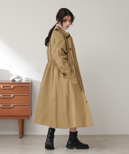 Filomo（フィローモ）の「[Filomo]3WAYロングステンカラーコートキルティングライナー付き（ステンカラーコート・レディース・ブラック/ネイビー/ベージュ/キャメル・M/L）」の7枚目の写真