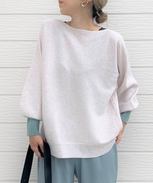 Q | 袖先カラー横リブニット(ニット/セーター)