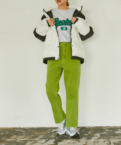 WEGO（ウィゴー）の「WEGO/ビックシルエットパデッドブルゾン（ブルゾン・レディース・ブラック/ホワイト系その他/ベージュ系その他・FREE）」の11枚目の写真