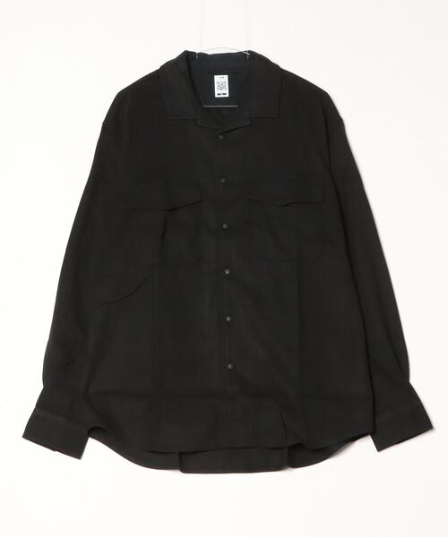 TIGORA（ティゴラ）の「ティゴラ TIGORA 長袖シャツ（Tシャツ/カットソー・メンズ・ブラック×グレー/ブラック・M/L/LL）」の2枚目の写真