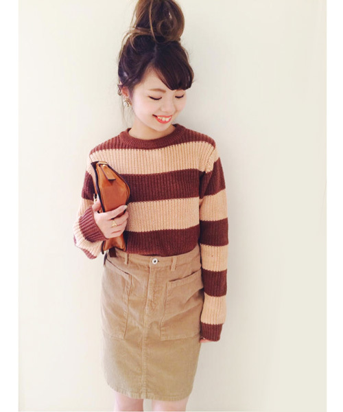 Kastane（カスタネ）の「【Kastane】BIGポケットスカート（スカート・レディース・ネイビー/ベージュ/アイボリー・LARGE/SMALL/X-SMALL/MEDIUM）」の7枚目の写真