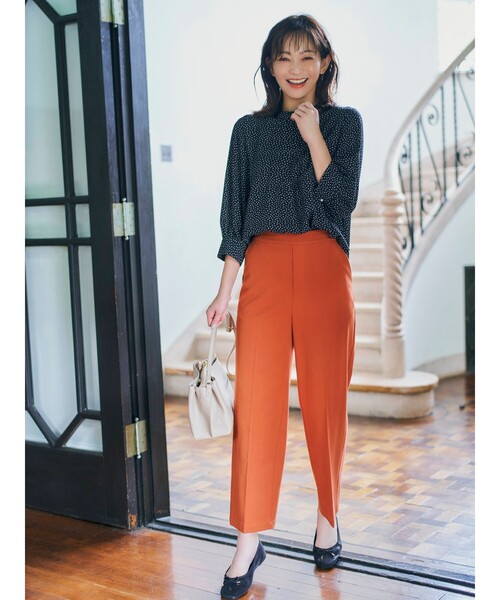 DRESKIP(ドレスキップ)の「◆イージーケアピンタック袖パールブラウス(シャツ/ブラウス・レディース・パープル/イエロー/ライトベージュ/ホワイト系3/ブラック系/ブルー系・02/03/04)」の19枚目の写真