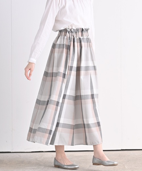 rps（アールピーエス）の「ＢＩＧチェックフレアースカート（スカート・レディース・ブルー/パープル/ブラウン/オレンジ/イエロー/ネイビー/ベージュ/ライトグレー・M）」の12枚目の写真