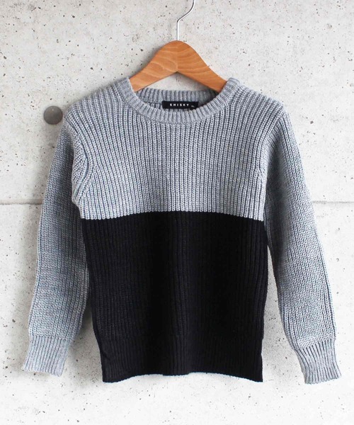 THE CASUAL（カジュアル）の「7G 畦編み クルーネック ニット キッズ（ニット/セーター・キッズ・ブラウン系その他2/アイボリー/ブラウン系その他/ブラウン/モカ/ベージュ/杢グレー/ブラック/グレー系その他/チャコール・140cm/110cm/120cm/160cm/150cm/130cm）」の5枚目の写真
