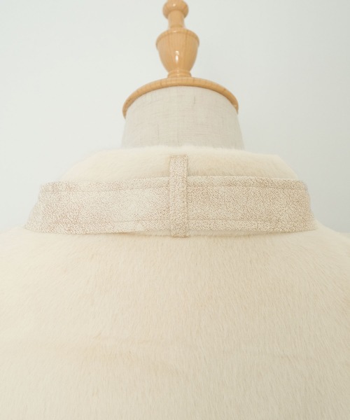 ＡＮＤＪ（アンドジェイ）の「スタンドカラーフェイクファーボアジャケット（その他アウター・レディース・アイボリー・M）」の11枚目の写真