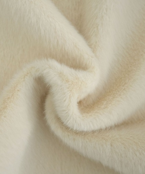 ＡＮＤＪ（アンドジェイ）の「スタンドカラーフェイクファーボアジャケット（その他アウター・レディース・アイボリー・M）」の14枚目の写真