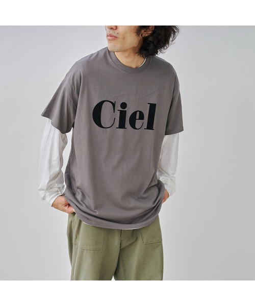 CPCM(シーピーシーエム)の「レイヤードフロッキーロゴL/S(Tシャツ/カットソー・メンズ・ホワイト/チャコールグレー/ブルー・MEDIUM/LARGE)」の2枚目の写真