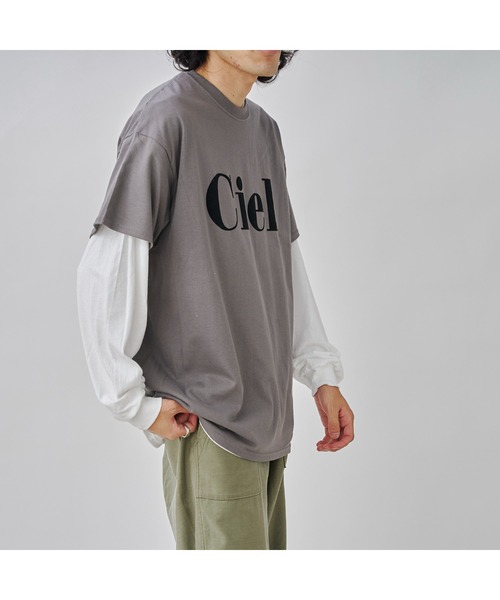 CPCM(シーピーシーエム)の「レイヤードフロッキーロゴL/S(Tシャツ/カットソー・メンズ・ホワイト/チャコールグレー/ブルー・MEDIUM/LARGE)」の4枚目の写真