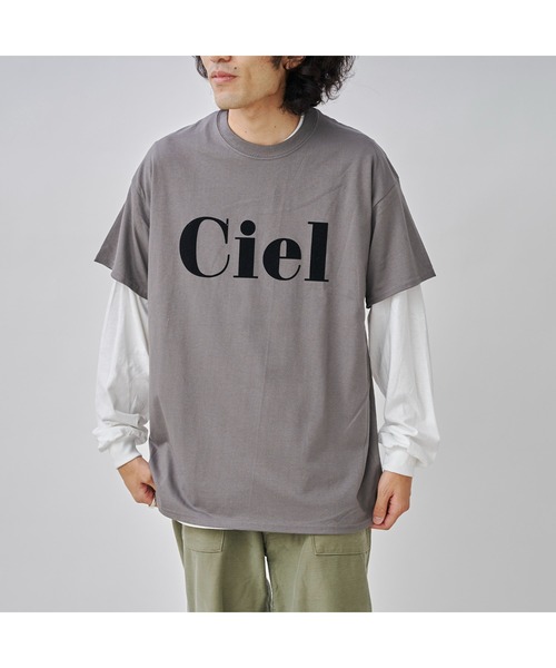 CPCM(シーピーシーエム)の「レイヤードフロッキーロゴL/S(Tシャツ/カットソー・メンズ・ホワイト/チャコールグレー/ブルー・MEDIUM/LARGE)」の5枚目の写真