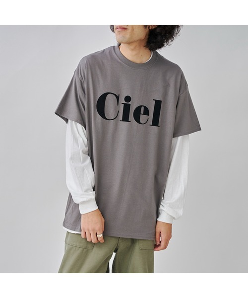 CPCM(シーピーシーエム)の「レイヤードフロッキーロゴL/S(Tシャツ/カットソー・メンズ・ホワイト/チャコールグレー/ブルー・MEDIUM/LARGE)」の6枚目の写真