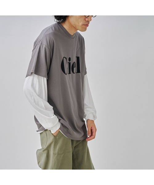 CPCM(シーピーシーエム)の「レイヤードフロッキーロゴL/S(Tシャツ/カットソー・メンズ・ホワイト/チャコールグレー/ブルー・MEDIUM/LARGE)」の7枚目の写真