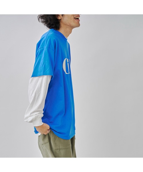 CPCM(シーピーシーエム)の「レイヤードフロッキーロゴL/S(Tシャツ/カットソー・メンズ・ホワイト/チャコールグレー/ブルー・MEDIUM/LARGE)」の15枚目の写真