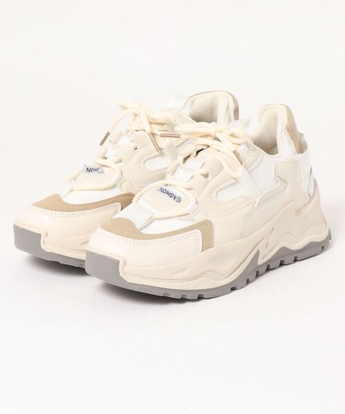 STYLEBLOCK（スタイルブロック）の「ダッドスニーカー（スニーカー・レディース・ベージュ/グレー・38/39/37/36/40/35）」の3枚目の写真