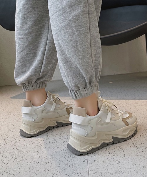 STYLEBLOCK（スタイルブロック）の「ダッドスニーカー（スニーカー・レディース・ベージュ/グレー・38/39/37/36/40/35）」の5枚目の写真