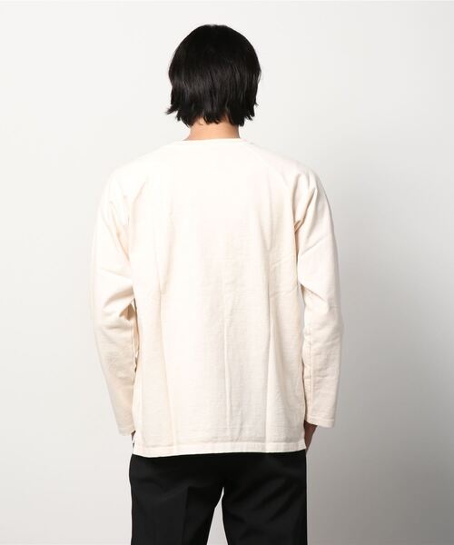 Good On（グッドオン）の「【Good On/グッドオン】ヘビーウェイト ラグランロングスリーブ ポケットTシャツ/長袖Tシャツ（Tシャツ/カットソー・メンズ・ホワイト/ブラック/ネイビー/クリーム/ブルーグリーン・M/L/XL）」の6枚目の写真