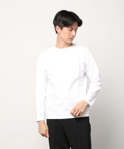 Good On（グッドオン）の「【Good On/グッドオン】ヘビーウェイト ラグランロングスリーブ ポケットTシャツ/長袖Tシャツ（Tシャツ/カットソー・メンズ・ホワイト/ブラック/ネイビー/クリーム/ブルーグリーン・M/L/XL）」の10枚目の写真