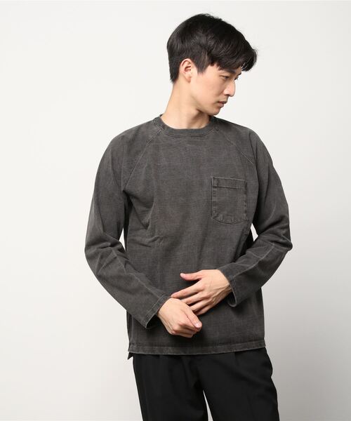 Good On（グッドオン）の「【Good On/グッドオン】ヘビーウェイト ラグランロングスリーブ ポケットTシャツ/長袖Tシャツ（Tシャツ/カットソー・メンズ・ホワイト/ブラック/ネイビー/クリーム/ブルーグリーン・M/L/XL）」の11枚目の写真