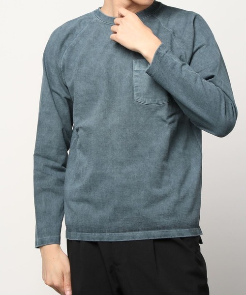Good On（グッドオン）の「【Good On/グッドオン】ヘビーウェイト ラグランロングスリーブ ポケットTシャツ/長袖Tシャツ（Tシャツ/カットソー・メンズ・ホワイト/ブラック/ネイビー/クリーム/ブルーグリーン・M/L/XL）」の15枚目の写真