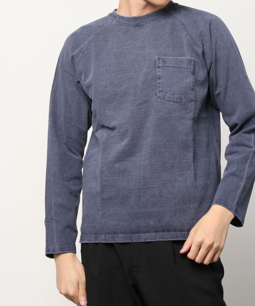 Good On（グッドオン）の「【Good On/グッドオン】ヘビーウェイト ラグランロングスリーブ ポケットTシャツ/長袖Tシャツ（Tシャツ/カットソー・メンズ・ホワイト/ブラック/ネイビー/クリーム/ブルーグリーン・M/L/XL）」の16枚目の写真