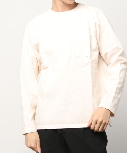 Good On（グッドオン）の「【Good On/グッドオン】ヘビーウェイト ラグランロングスリーブ ポケットTシャツ/長袖Tシャツ（Tシャツ/カットソー・メンズ・ホワイト/ブラック/ネイビー/クリーム/ブルーグリーン・M/L/XL）」の17枚目の写真
