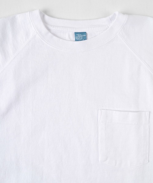 Good On（グッドオン）の「【Good On/グッドオン】ヘビーウェイト ラグランロングスリーブ ポケットTシャツ/長袖Tシャツ（Tシャツ/カットソー・メンズ・ホワイト/ブラック/ネイビー/クリーム/ブルーグリーン・M/L/XL）」の18枚目の写真