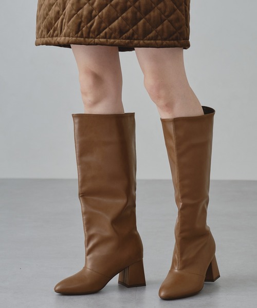 ORiental TRaffic（オリエンタルトラフィック）の「ワイドロングブーツ/11507（ブーツ・レディース・ブラック/キャメル・LL/S/M/L）」の21枚目の写真