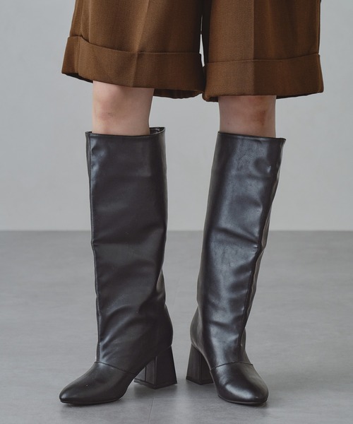 ORiental TRaffic（オリエンタルトラフィック）の「ワイドロングブーツ/11507（ブーツ・レディース・ブラック/キャメル・LL/S/M/L）」の14枚目の写真